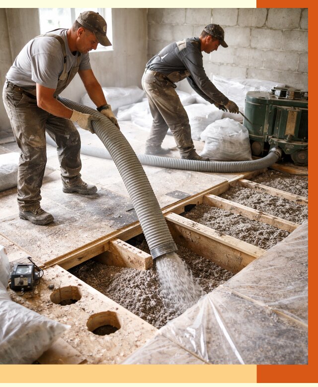 Заполнение пустот перекрытий в Канске от 4918 руб. под ключ | ТепломастерКнс