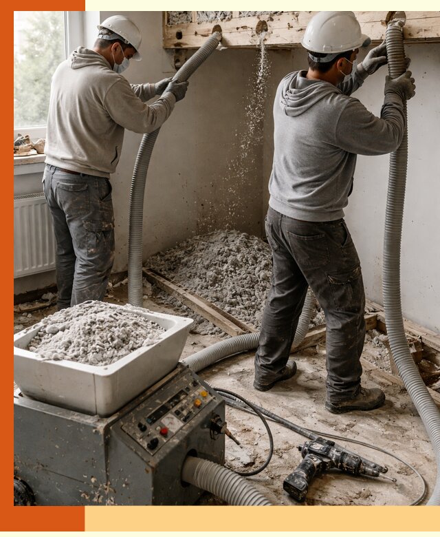 Заполнение пустот перекрытий пеной и наполнителями в Канске