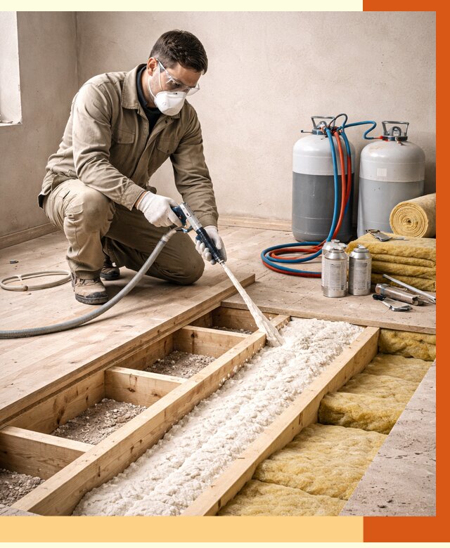 Заполнение полостей межэтажного перекрытия в Канске от 4590 руб. | ТепломастерКнс