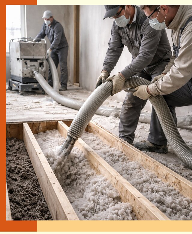 Заполнение полостей межэтажного перекрытия в Канске эффективно и герметично