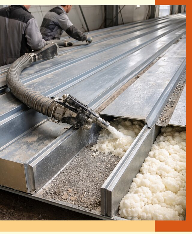 Заполнение пустот кровельных панелей в Канске от 7869 руб. под ключ | ТепломастерКнс