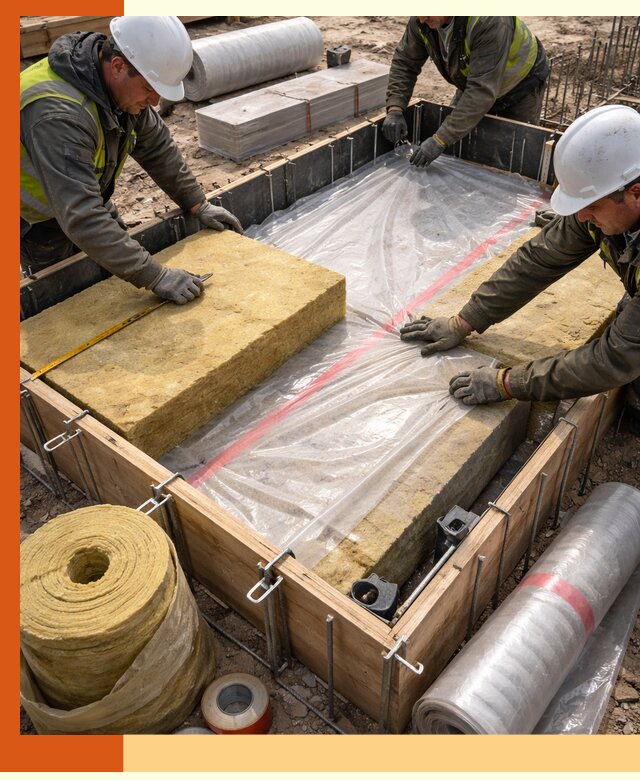 Теплоизоляция опалубки для строительства в Канске