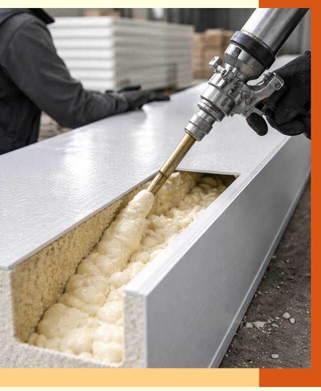 Заполнение пустот холодильных панелей в Канске от 8197 руб. | ТепломастерКнс