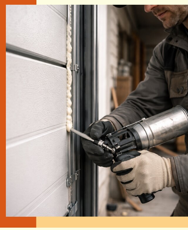 Заполнение пустот ворот в Канске профессионально и герметично