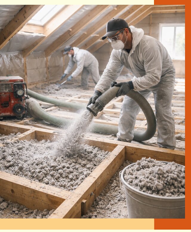 Утепление эковатой в Канске от 3224 руб./м2 — монтаж и задувка | ТепломастерКнс