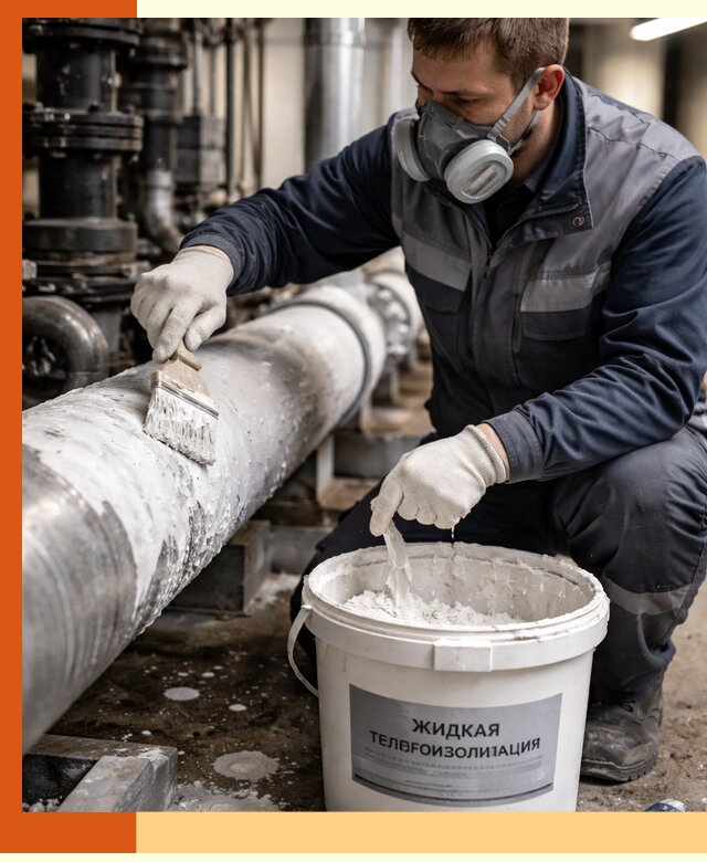Утепление оборудования жидкой теплоизоляцией в Канске