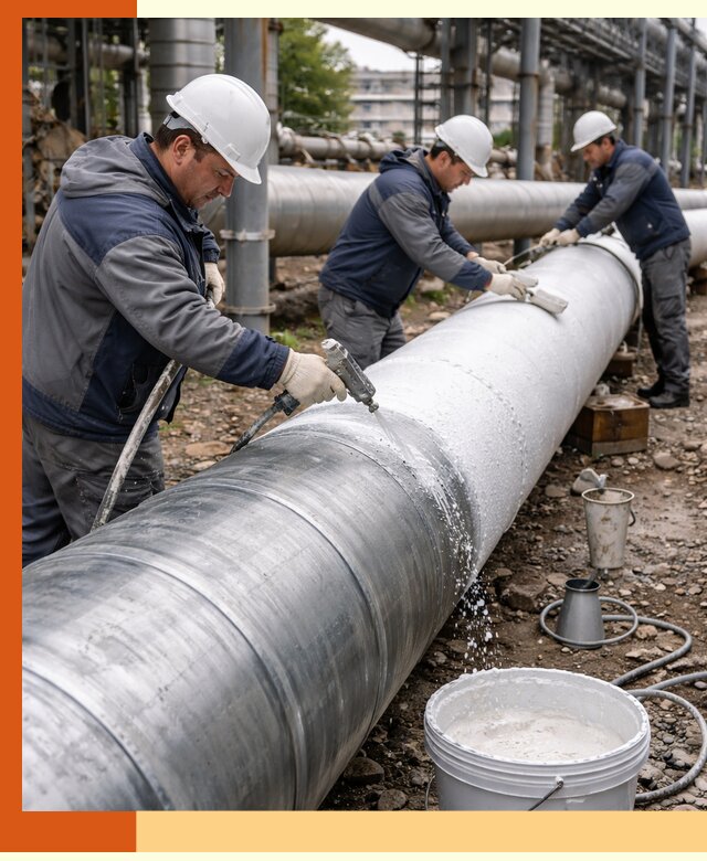 Утепление теплотрассы жидкой теплоизоляцией в Канске