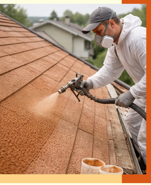 Утепление кровли жидкой пробкой в Канске от 2951 руб./м² под ключ | ТепломастерКнс