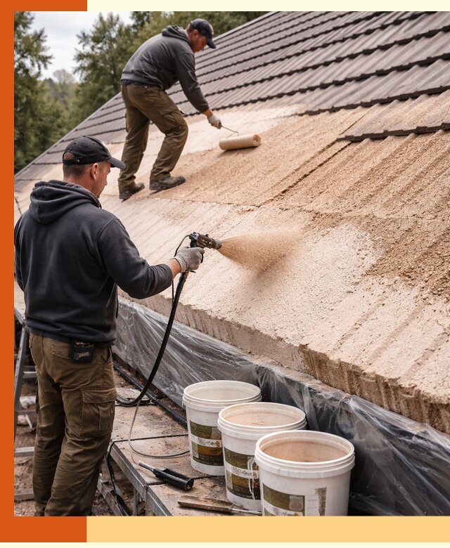 Утепление кровли жидкой пробкой в Канске для домов и зданий