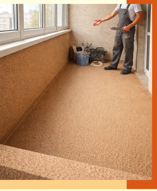 Утепление балкона жидкой пробкой в Канске от 3989 руб/м² под ключ | ТепломастерКнс