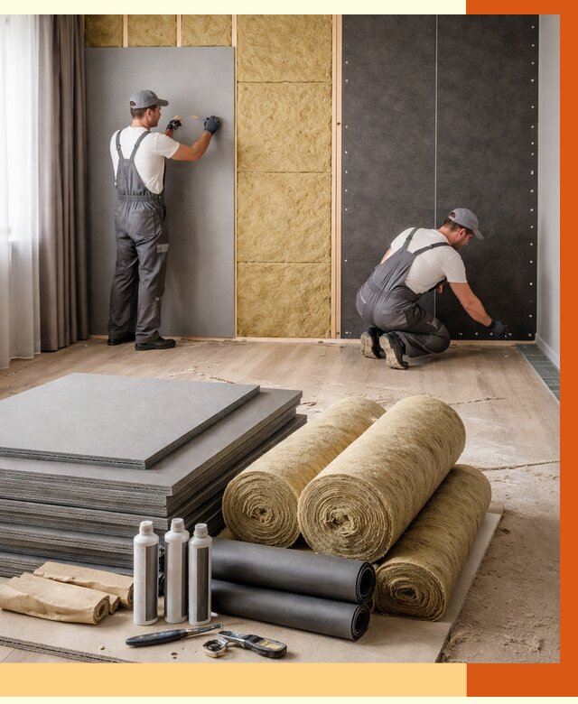 Шумоизоляция дома в Канске от 4918 руб/м2 — комплексная звукоизоляция под ключ | ТепломастерКнс