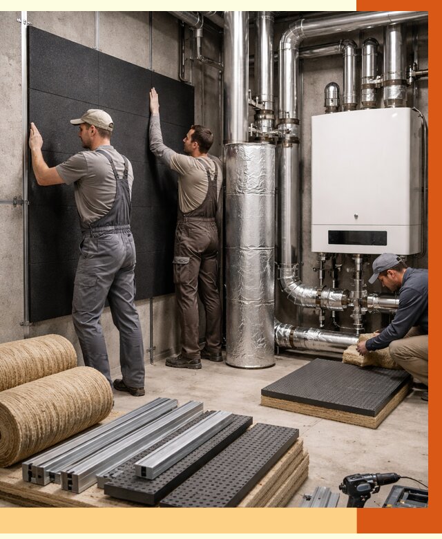 Шумоизоляция котельной в Канске от 7104 руб. под ключ | Профессиональная звукоизоляция — ТепломастерКнс