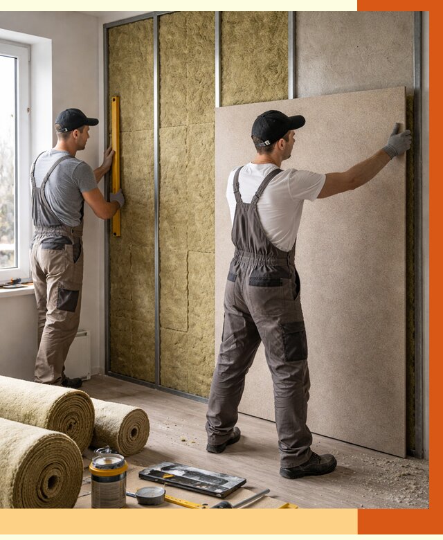 Шумоизоляция стен в Канске от 4918 руб/м2 — звукоизоляция стен под ключ | ТепломастерКнс