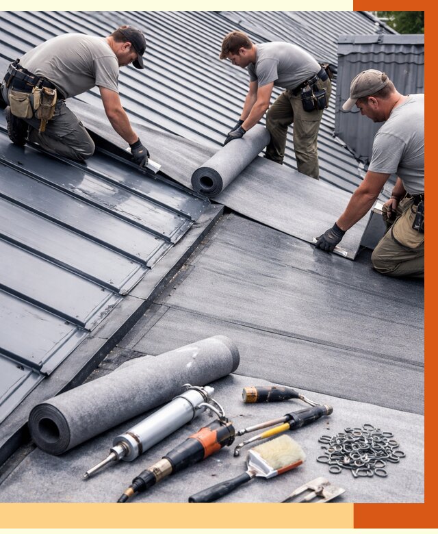 Гидроизоляция металлической кровли полимочевиной в Канске от 9290 руб. | ТепломастерКнс