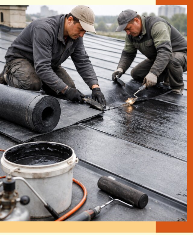 Гидроизоляция фальцевой кровли в Канске от 8197 руб. под ключ | ТепломастерКнс