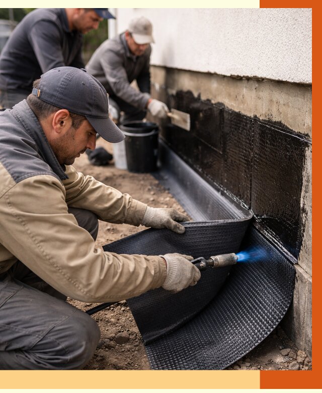 Гидроизоляция цоколя и отмостки в Канске от 9290 руб. — ТепломастерКнс