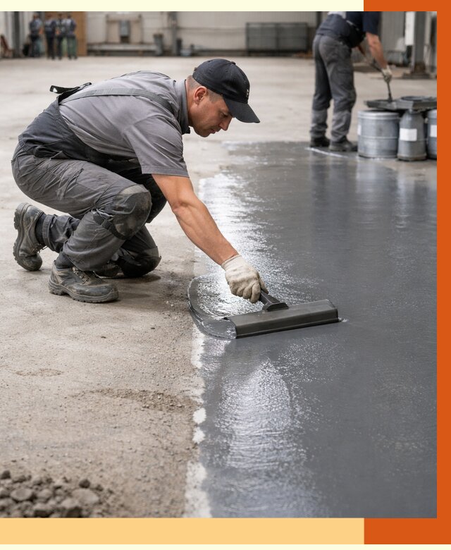 Гидроизоляция промышленного пола в Канске от 1311 руб./м2 — ТепломастерКнс специалисты под ключ