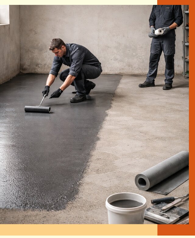 Гидроизоляция гаражного пола в Канске от 3825 руб./м² — ТепломастерКнс профессионально