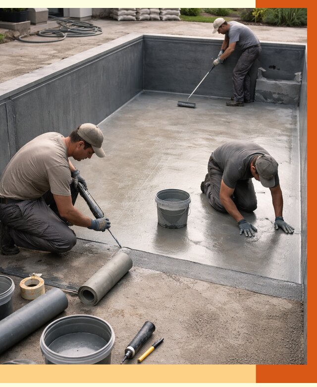 Профессиональная гидроизоляция бассейна в Канске от 7104 руб. за м2 | ТепломастерКнс