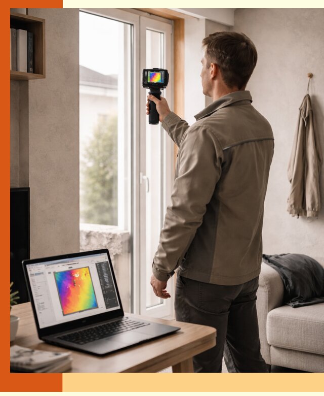 Тепловизионное обследование квартиры в Канске для поиска утечек тепла