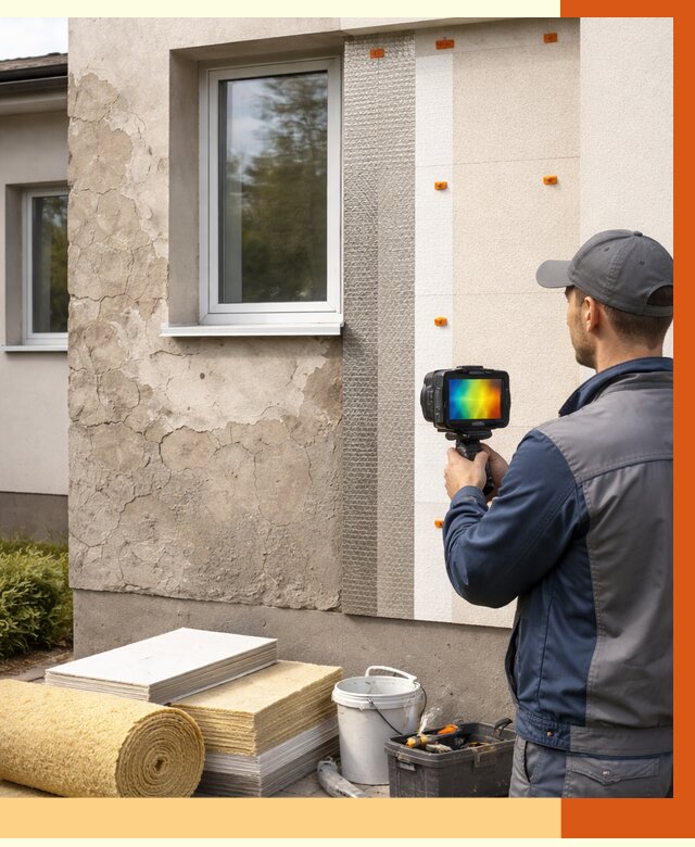 Тепловизионное обследование фасада в Канске от 4918 руб. под ключ | ТепломастерКнс