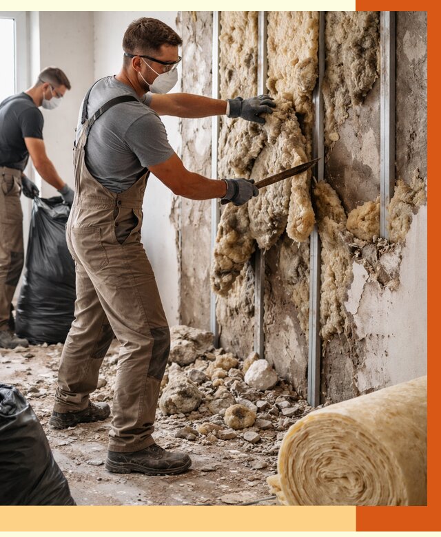 Демонтаж старого утеплителя в Канске от 3825 руб. — работы под ключ | ТепломастерКнс